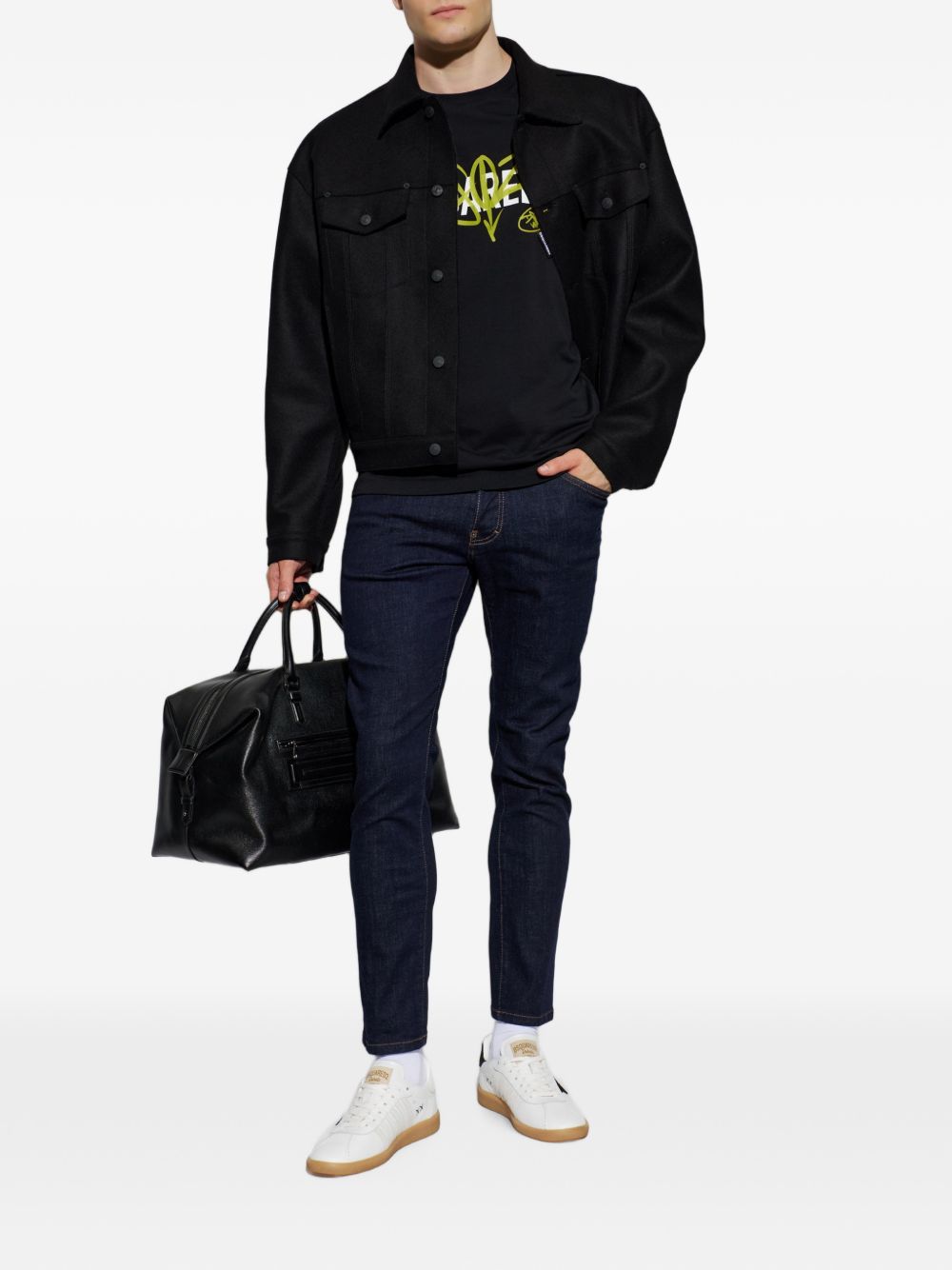 Dsquared2 SNM0468 sneakers uomo bianco nero
