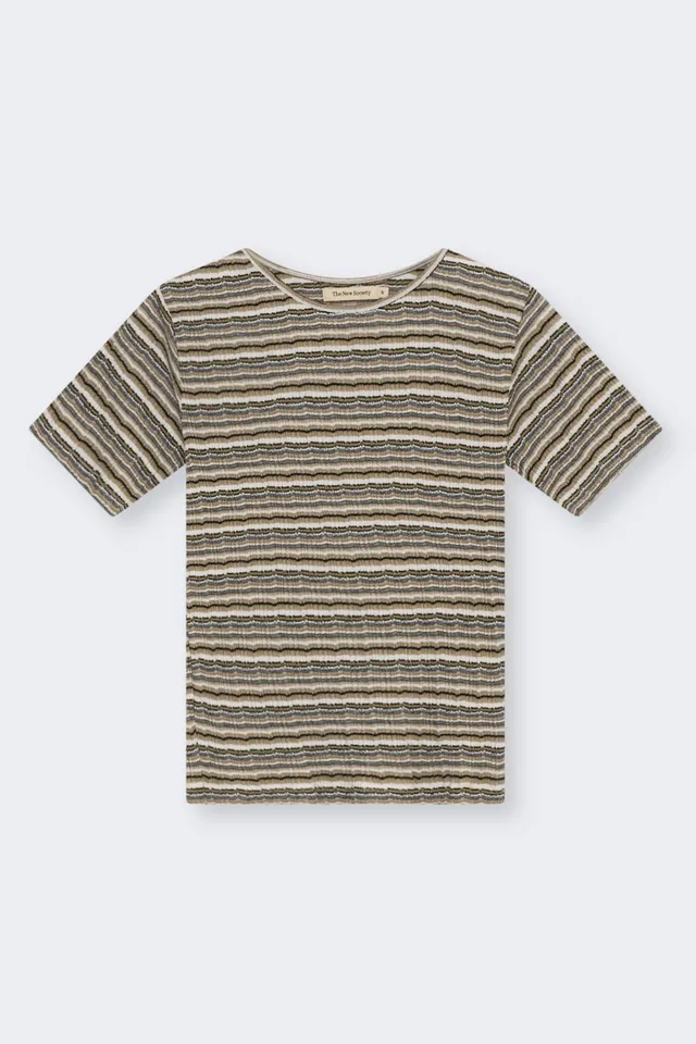 The New Society Silene T-Shirt Donna Rigata Multicolor