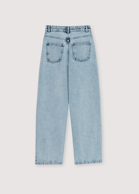 The New Society Pleat Denim Teen jeans bleach 12 anni cotone