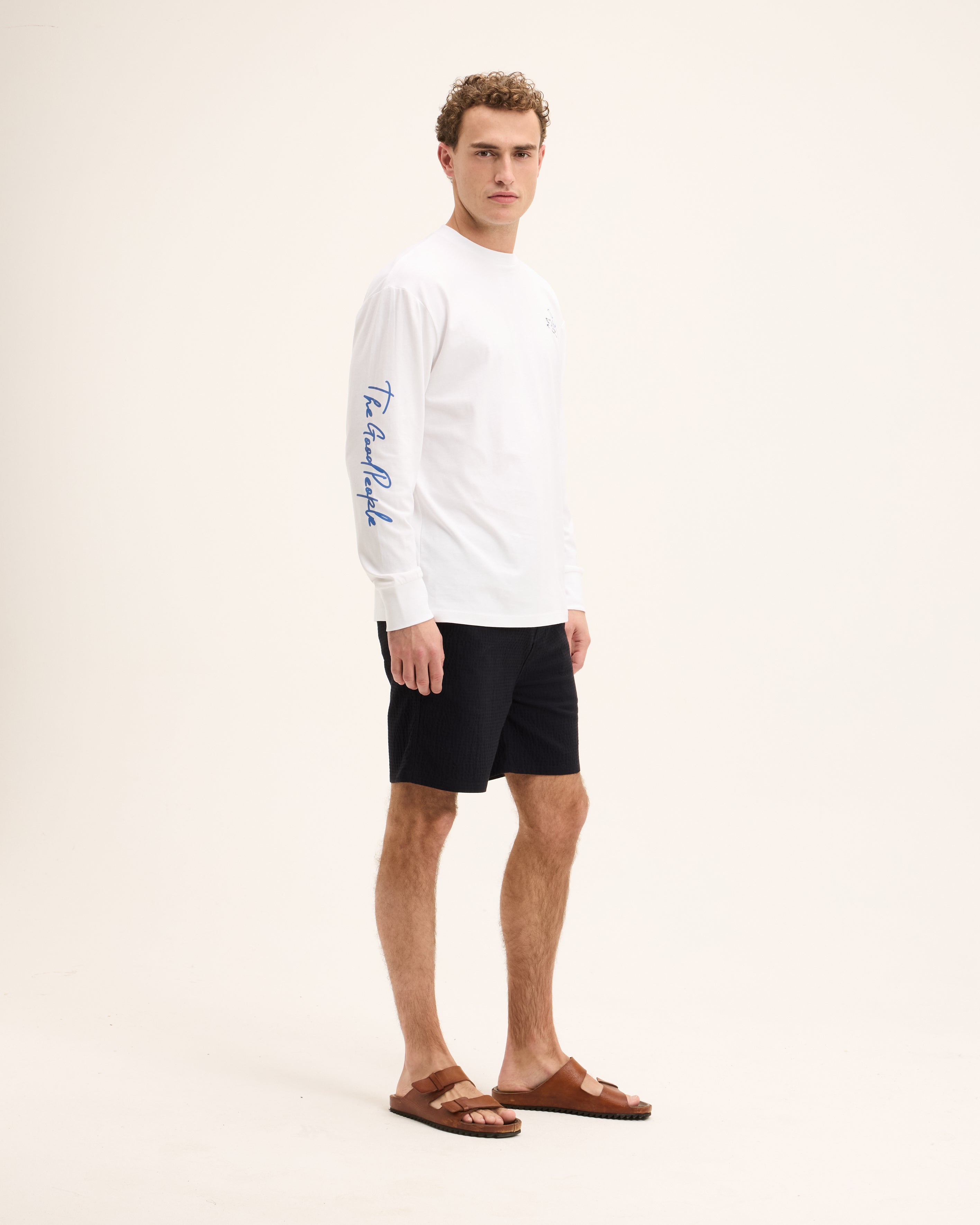 Goodpeople Oliver maglia manica lunga bianca cotone