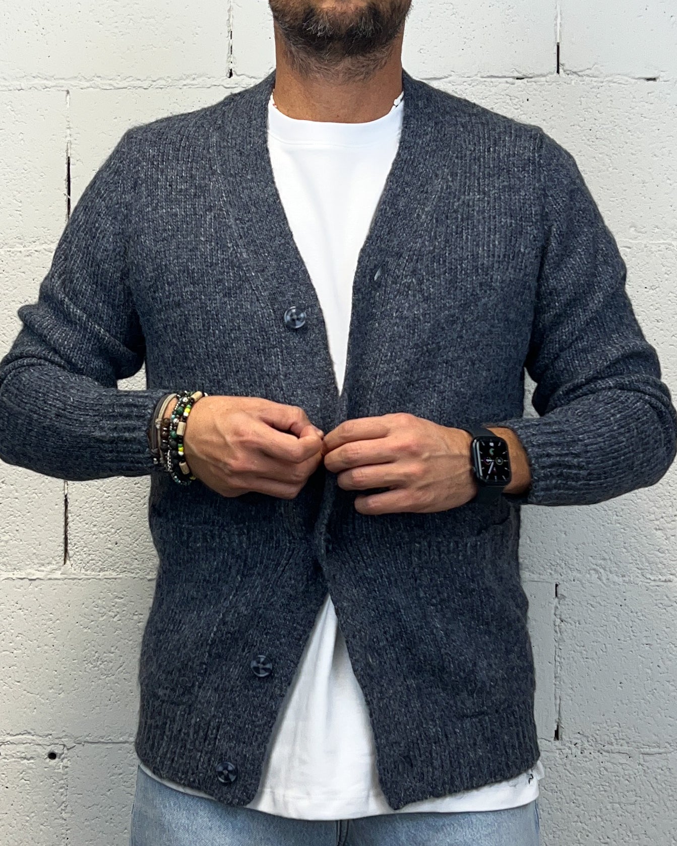 ONLYONE OVER-D Tasche Toppa cardigan blu M