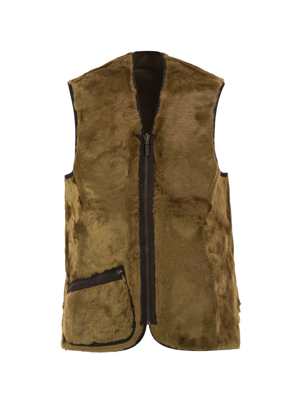 Barbour MLI0004 gilet uomo marrone pile