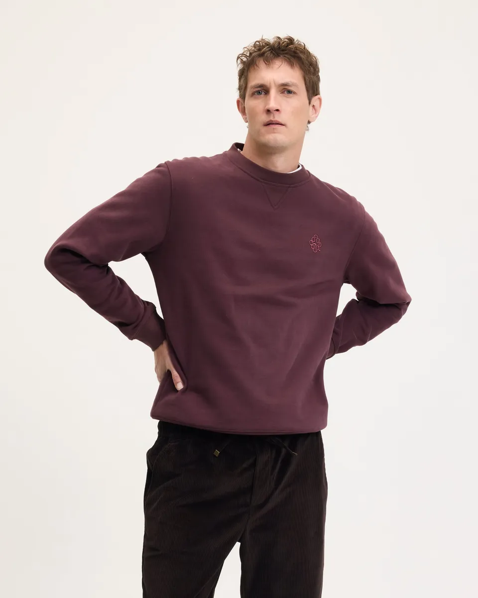GOODPEOPLE Lommy maglione cotone Bordeaux logo