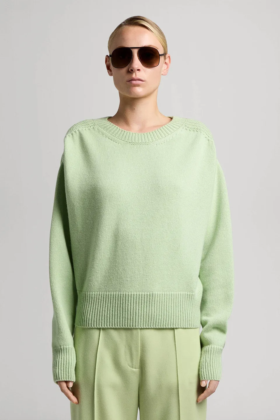 Sa Su Phi Medea maglione cashmere verde menta