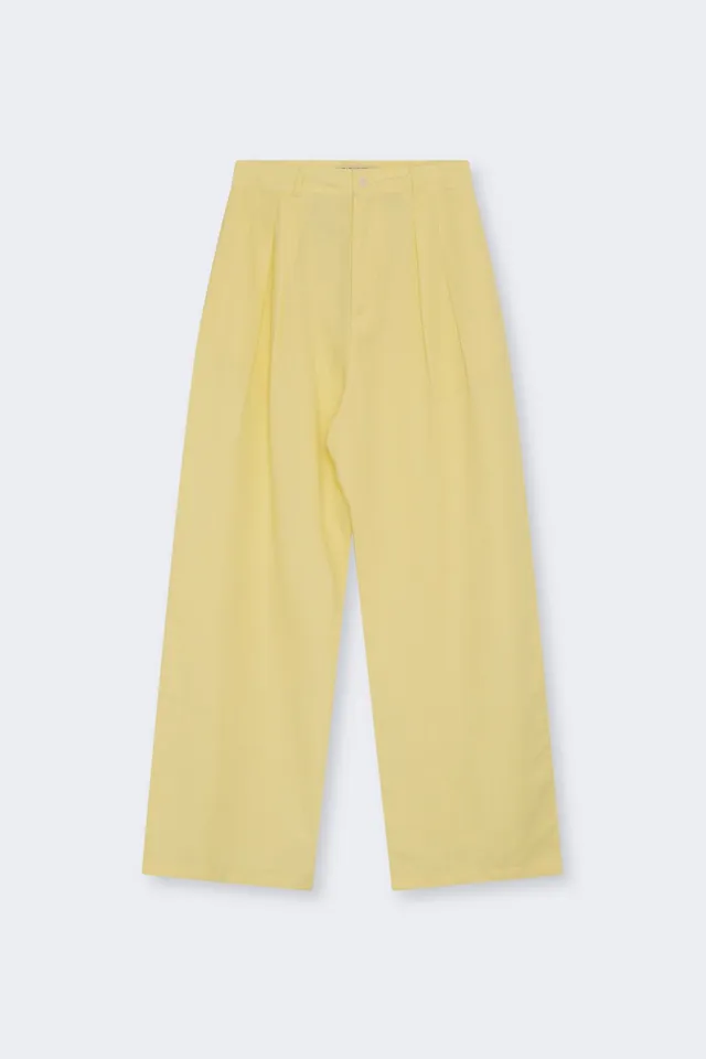The New Society Amaryllis pantalone donna lino giallo
