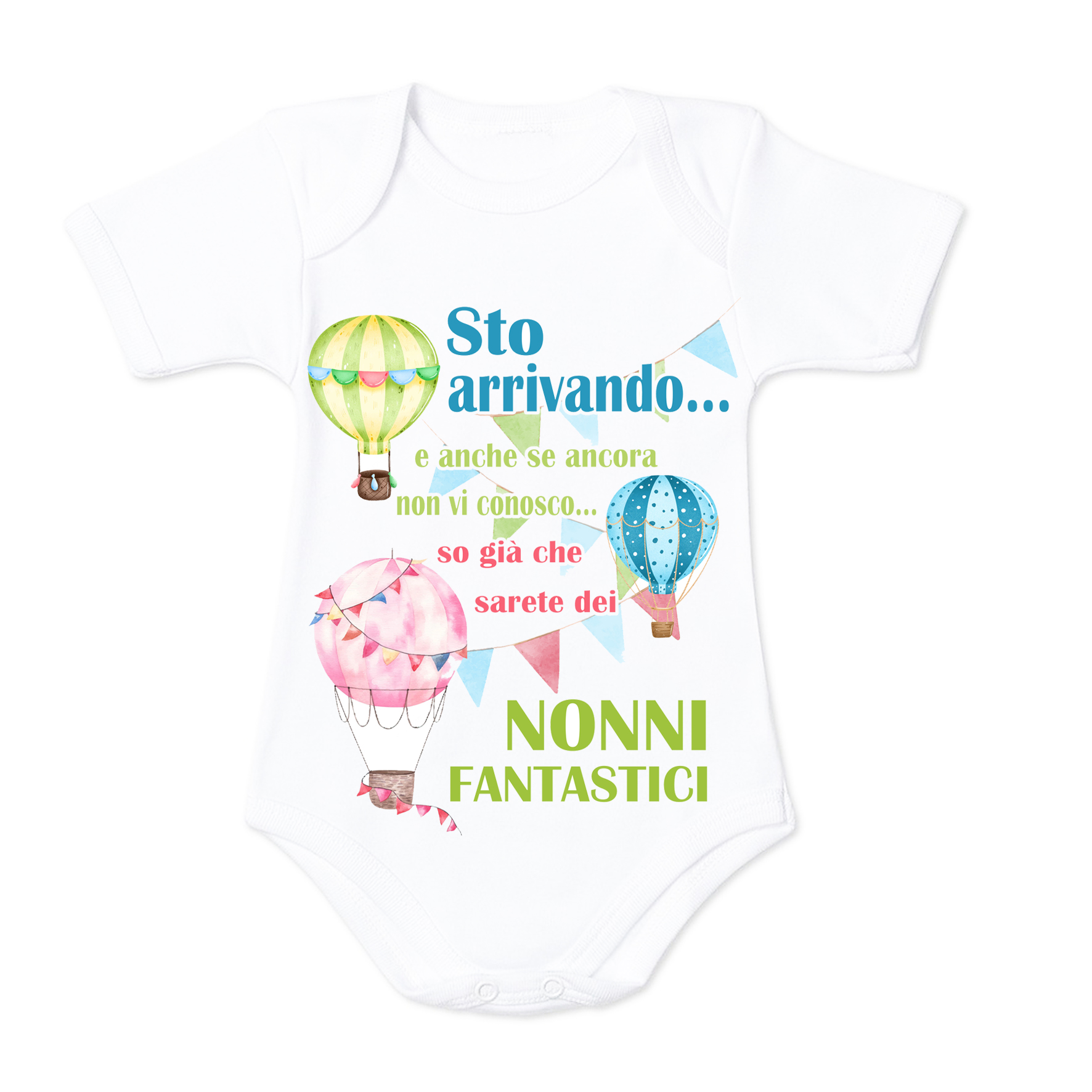 Mr. Gadgets Sto Arrivando body neonato cotone mongolfiera