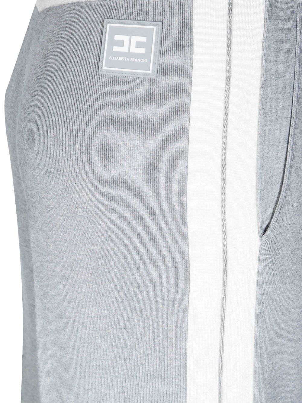 Elisabetta Franchi KP75S66E2 pantaloni grigio avorio