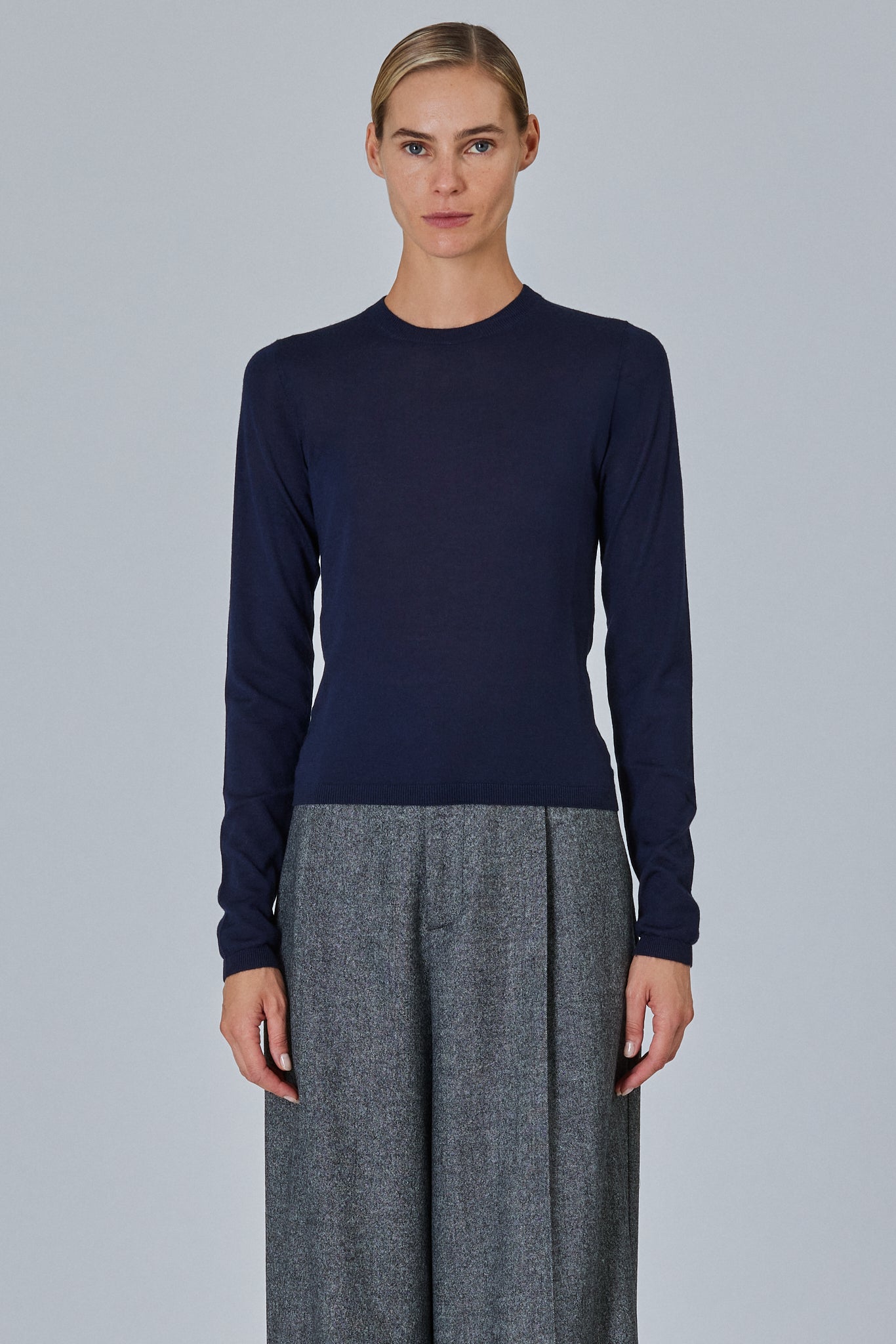 Sa Su Phi maglione girocollo punto rasato donna