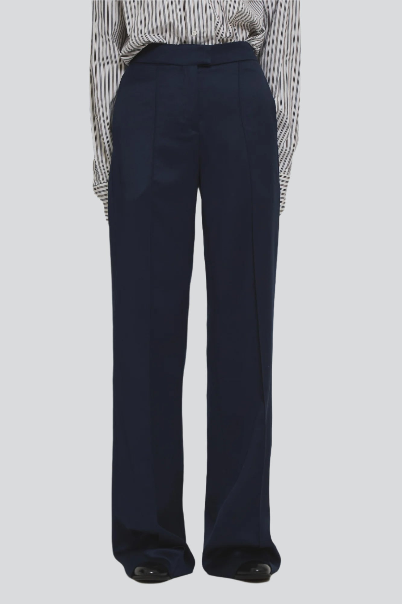 Sa Su Phi Andrea pantalone dritto lana blu navy