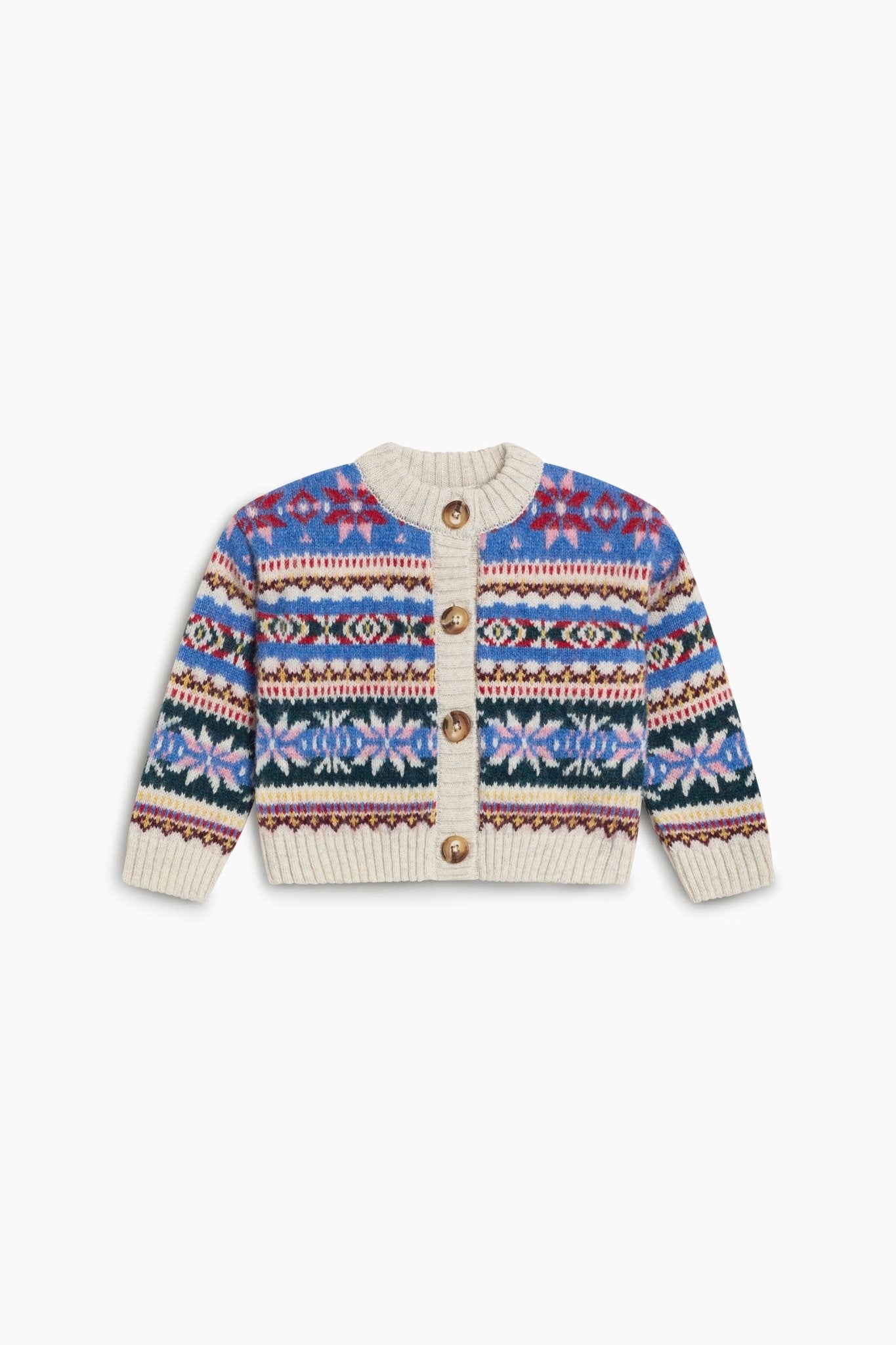 The New Society Caia cardigan lana riciclata jacquard