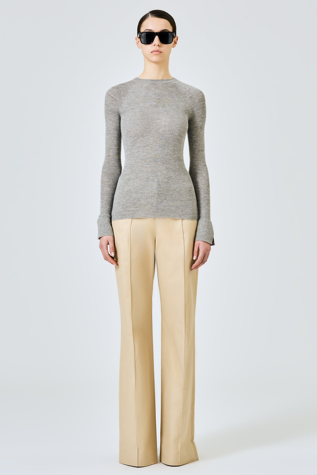 Sa Su Phi Andrea pantaloni dritti cotone donna cammello