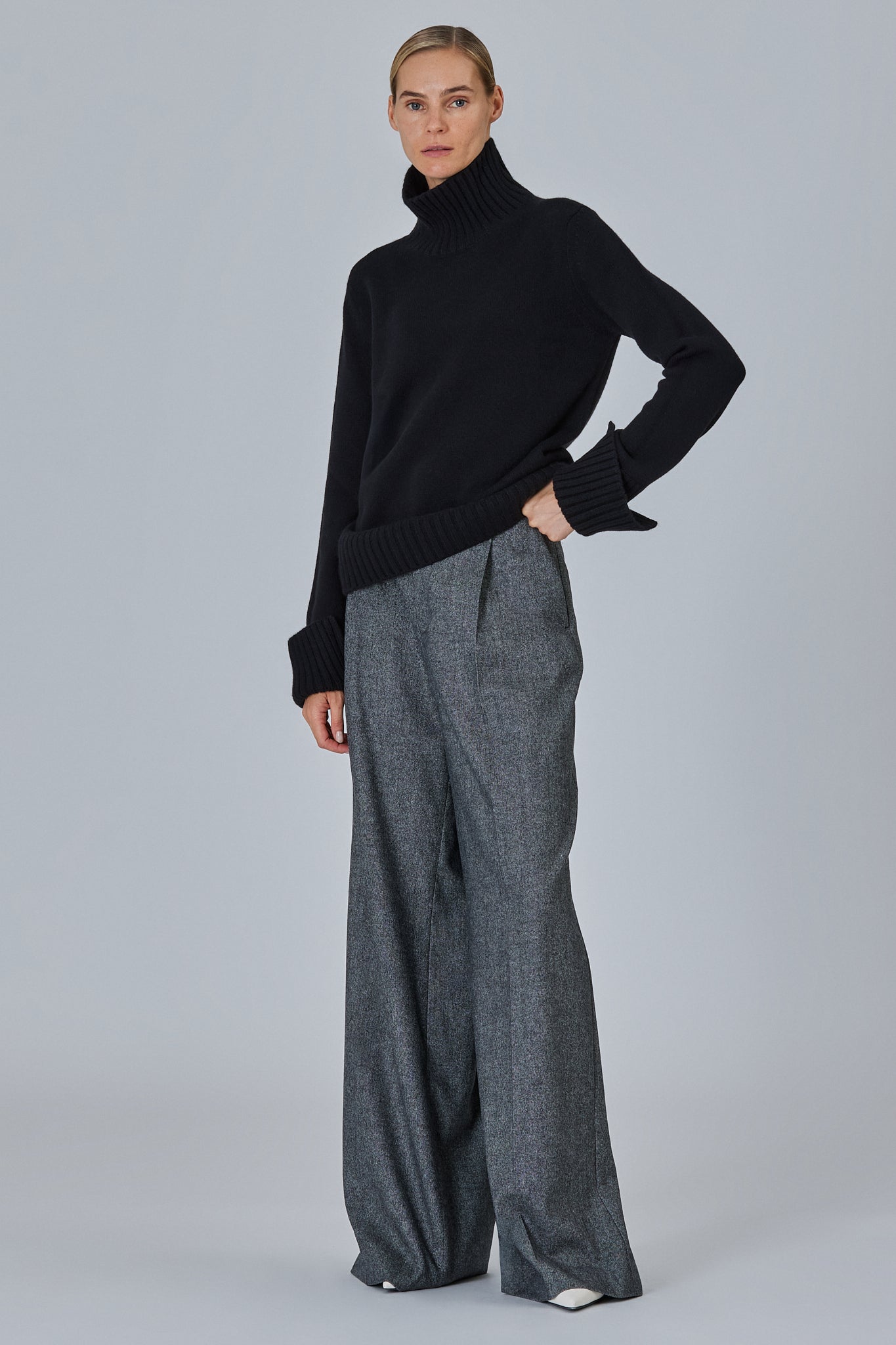 Sa Su Phi Bogart pantaloni flanella cashmere vita alta