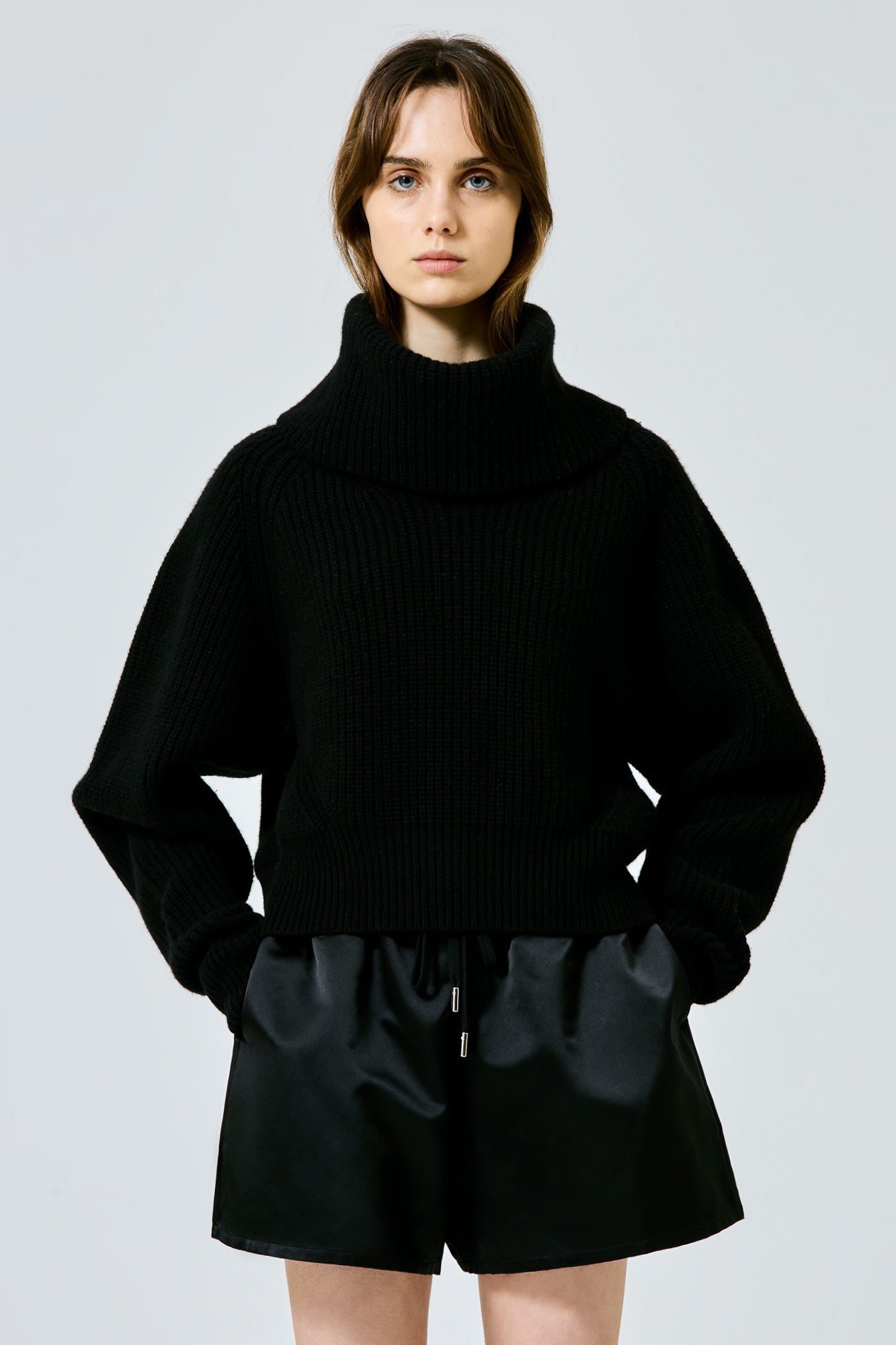 Sa Su Phi maglione collo alto coste nero 38