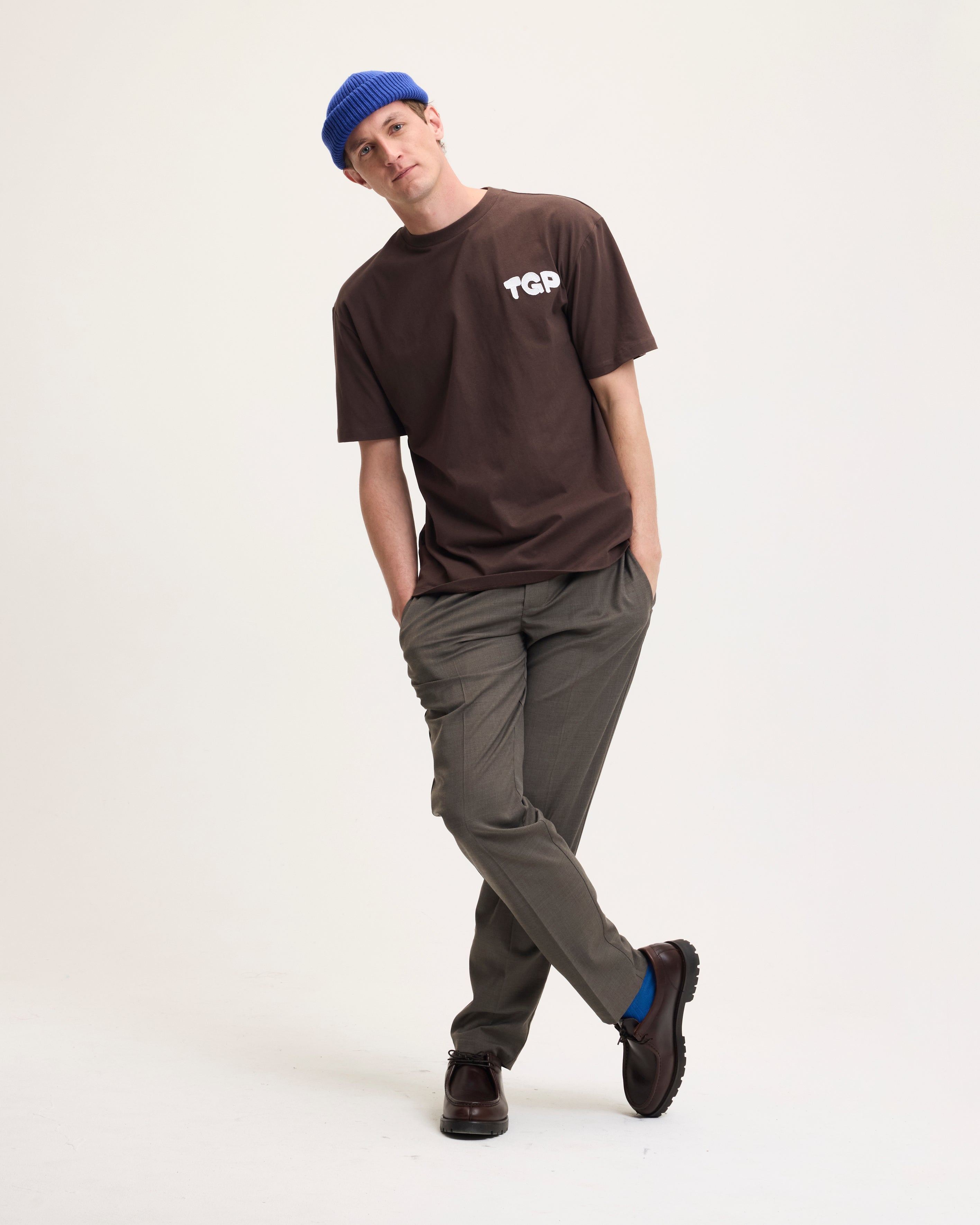 GOODPEOPLE Took Artwork Tee t-shirt marrone cotone
