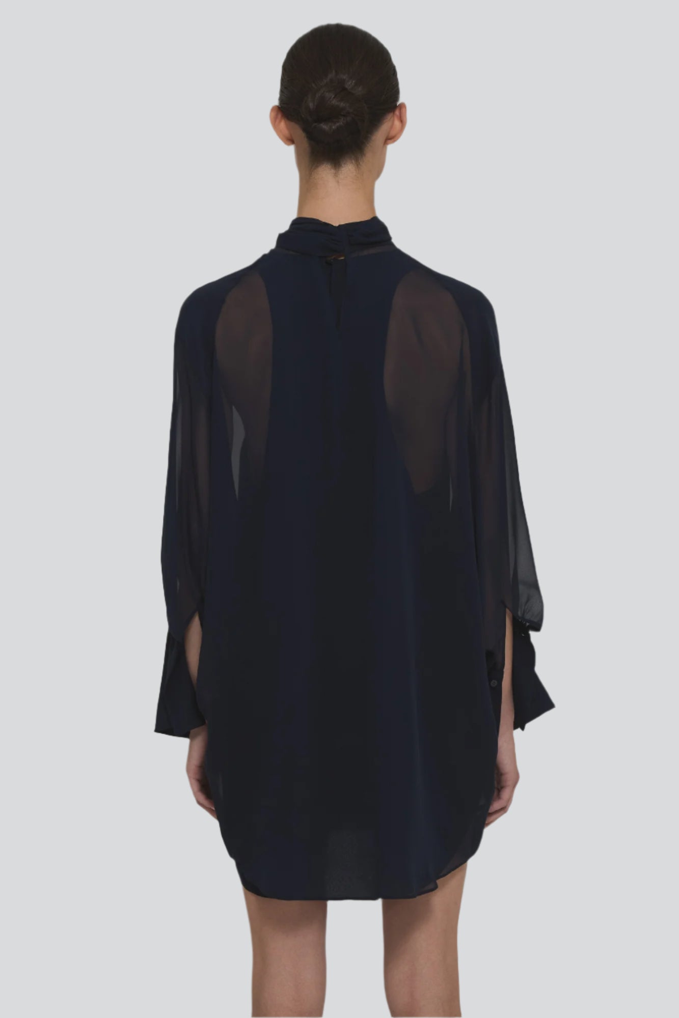 Sa Su Phi Andrea abito georgette blu navy
