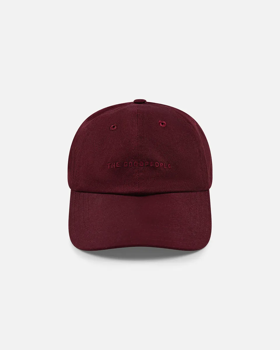 GOODPEOPLE Classic cappellino bordeaux logo ricamato