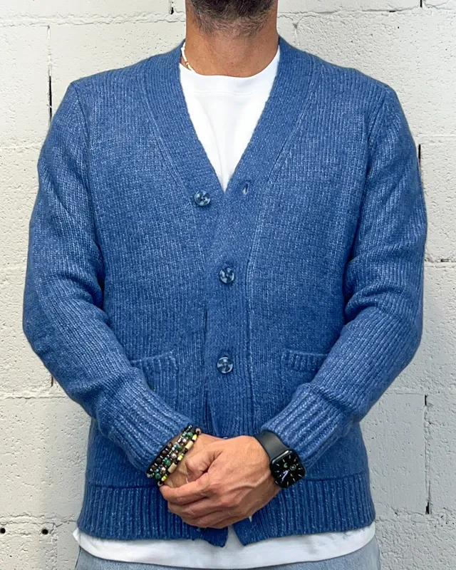 OVER-D Topazio Cardigan Tasche Toppa Vestibilità Regolare