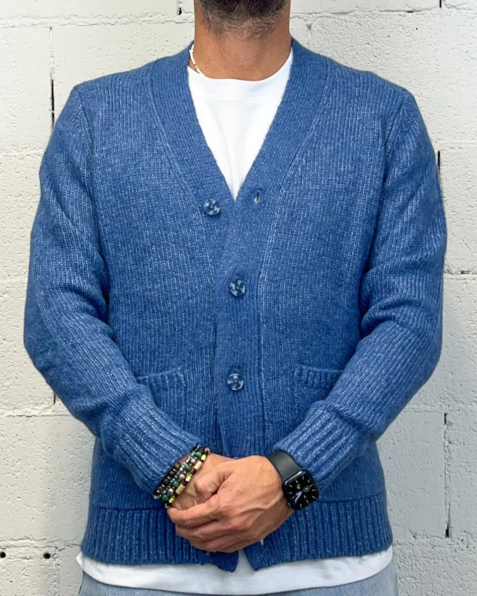 OVER-D Topazio Cardigan Tasche Toppa Vestibilità Regolare