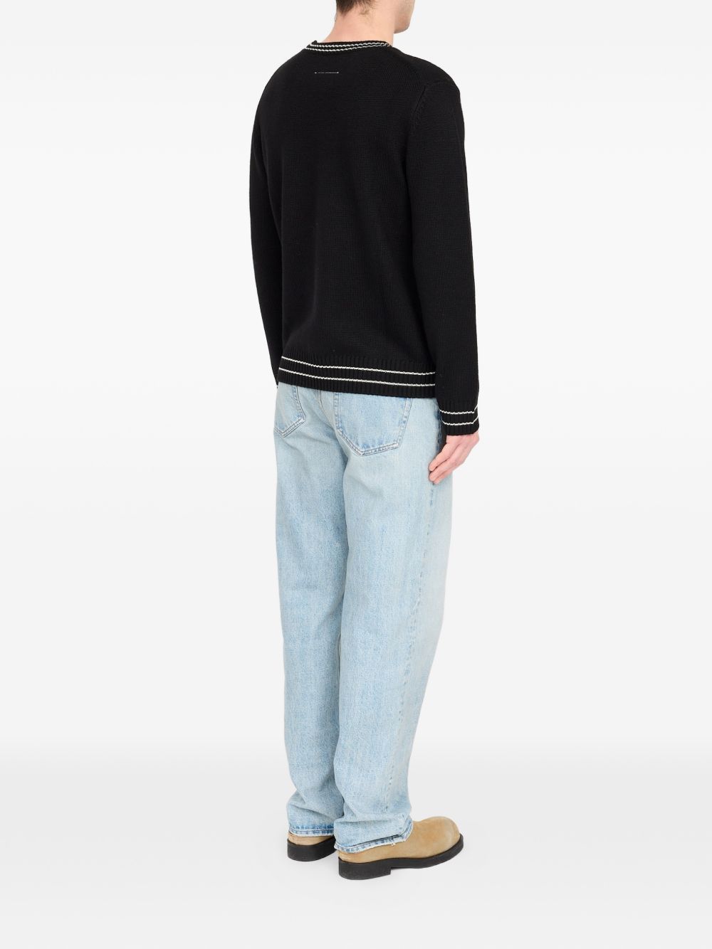 MM6 Maison Margiela SH0HL0046 maglia nera uomo