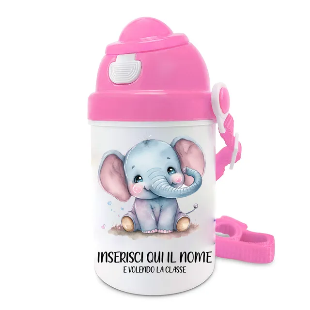 Mr. Gadgets Elefante Rosa borraccia bambini