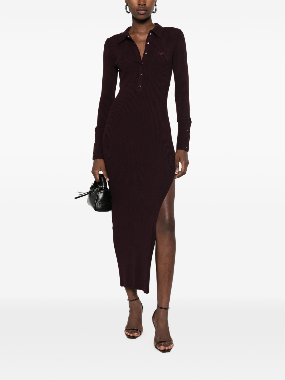 Courreges 326MRO906FI0001 abito lungo donna bordeaux