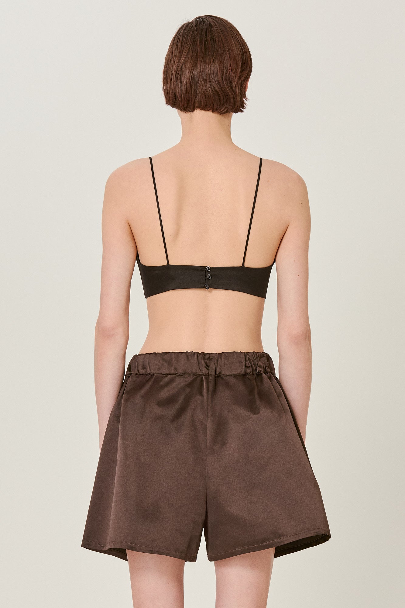 Sa Su Phi Valentina shorts duchesse seta marrone