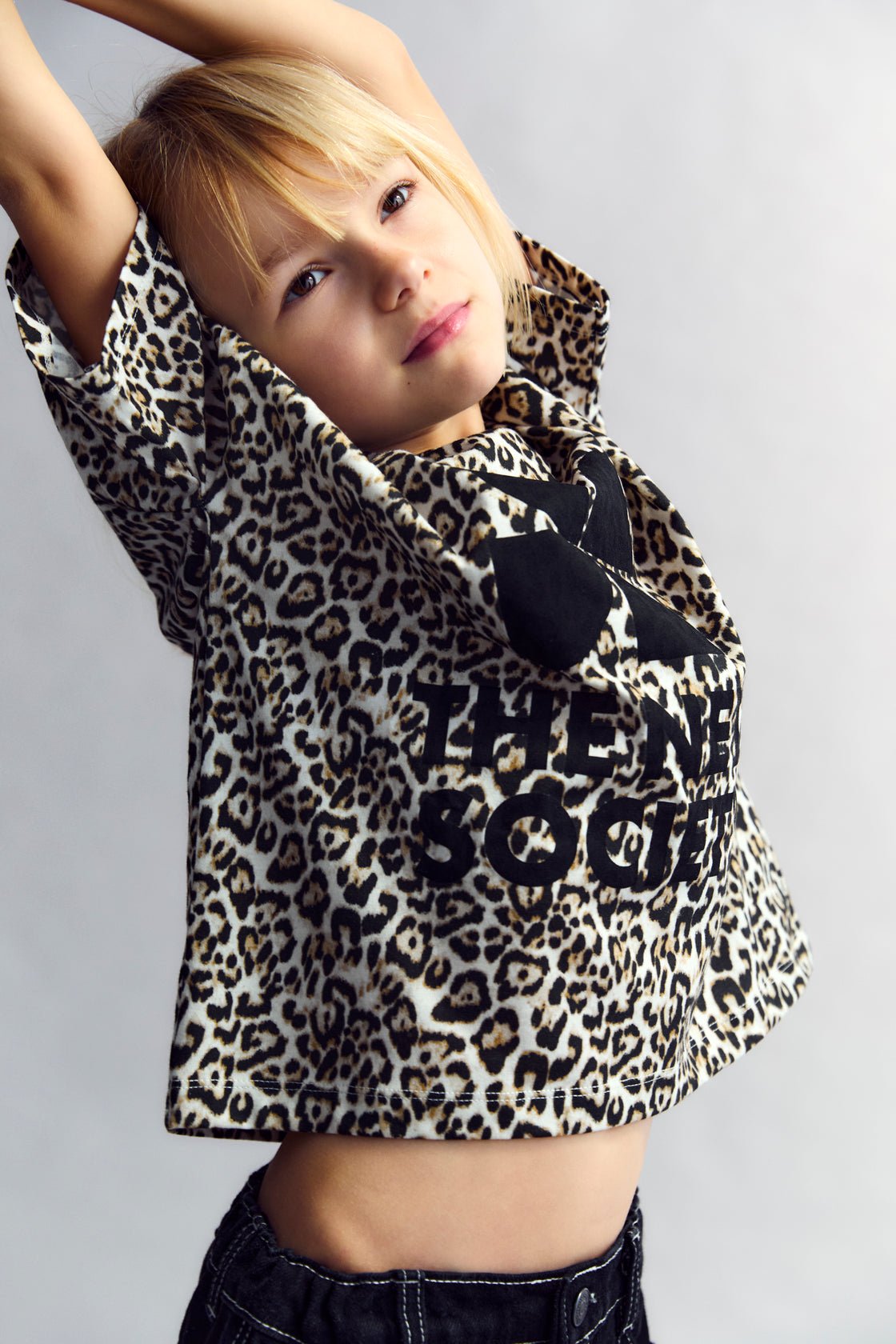 The New Society Nelia Print t-shirt bambina leopardata