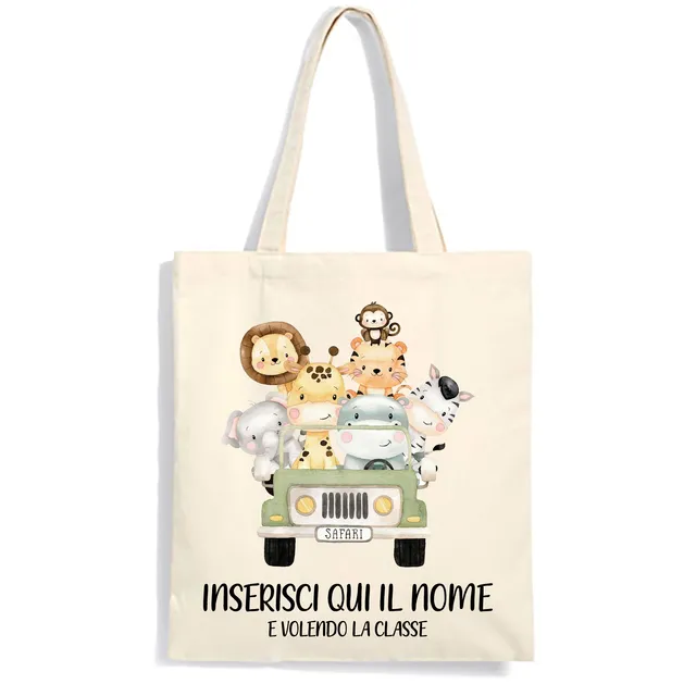 Mr. Gadgets Shopper Macchina Animaletti Borsa Tela