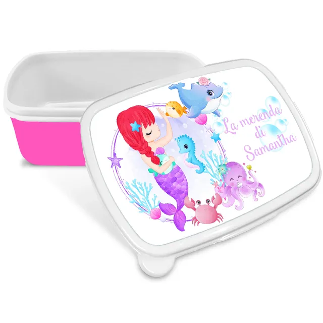 Mr. Gadgets Sirena Fondo Rosa porta merenda rosa