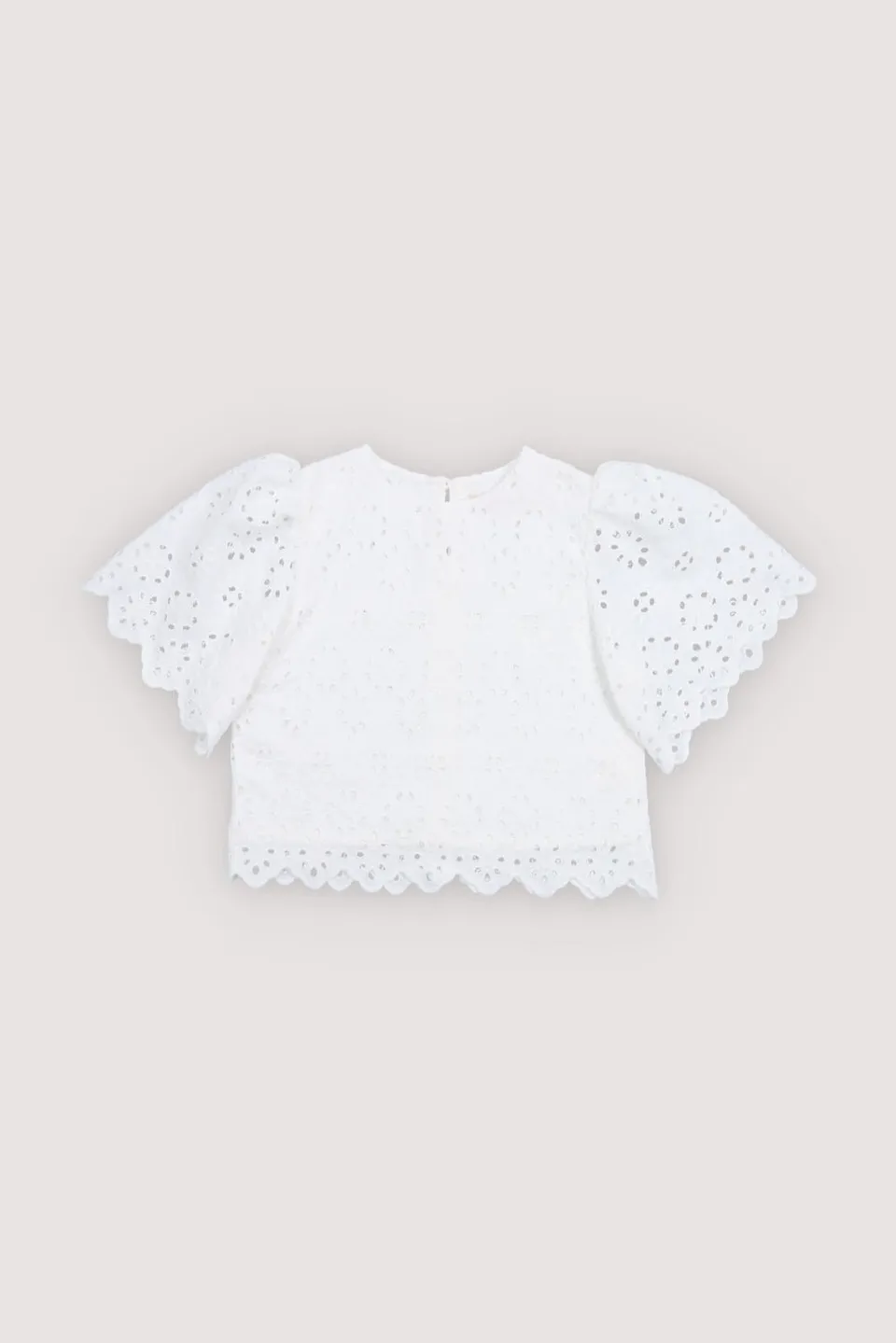 The New Society Sakura Pure Cloud camicetta bambina ricamata bianca