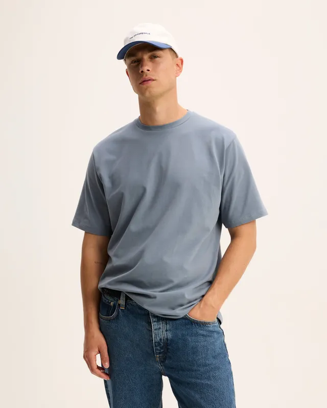 GOODPEOPLE Ted t-shirt cotone blu medio