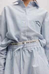 The New Society Finn Teen camicia teen righe Tencel leggero
