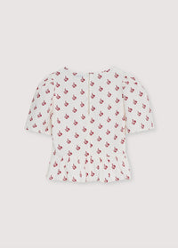 The New Society Poppy Woman Blouse blusa stampa poppy lino