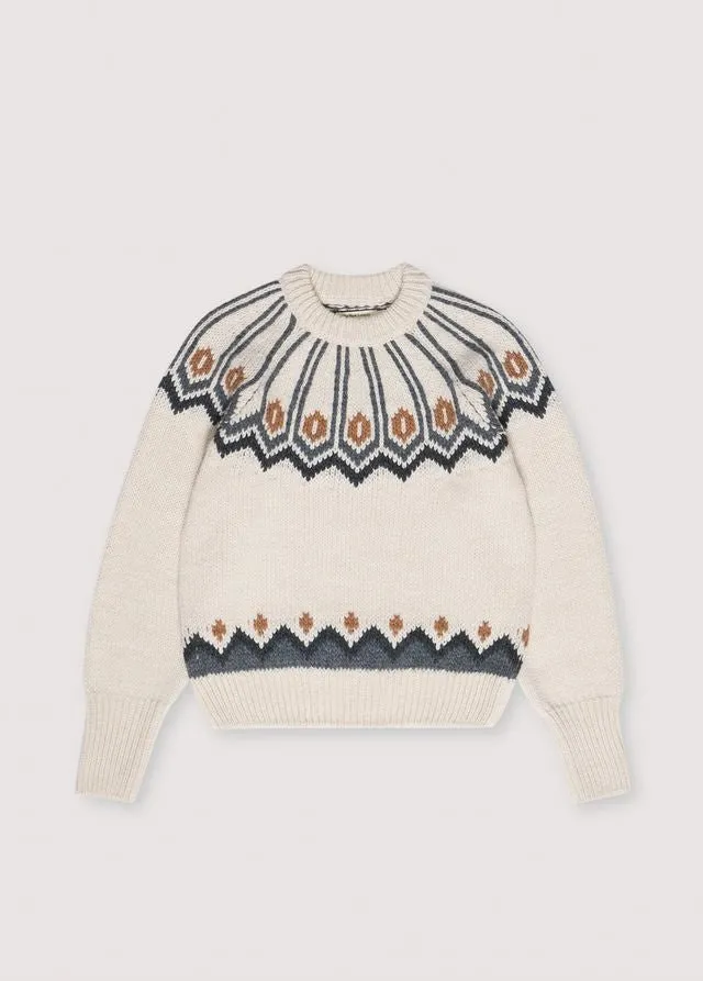 The New Society Davos maglione donna jacquard lana