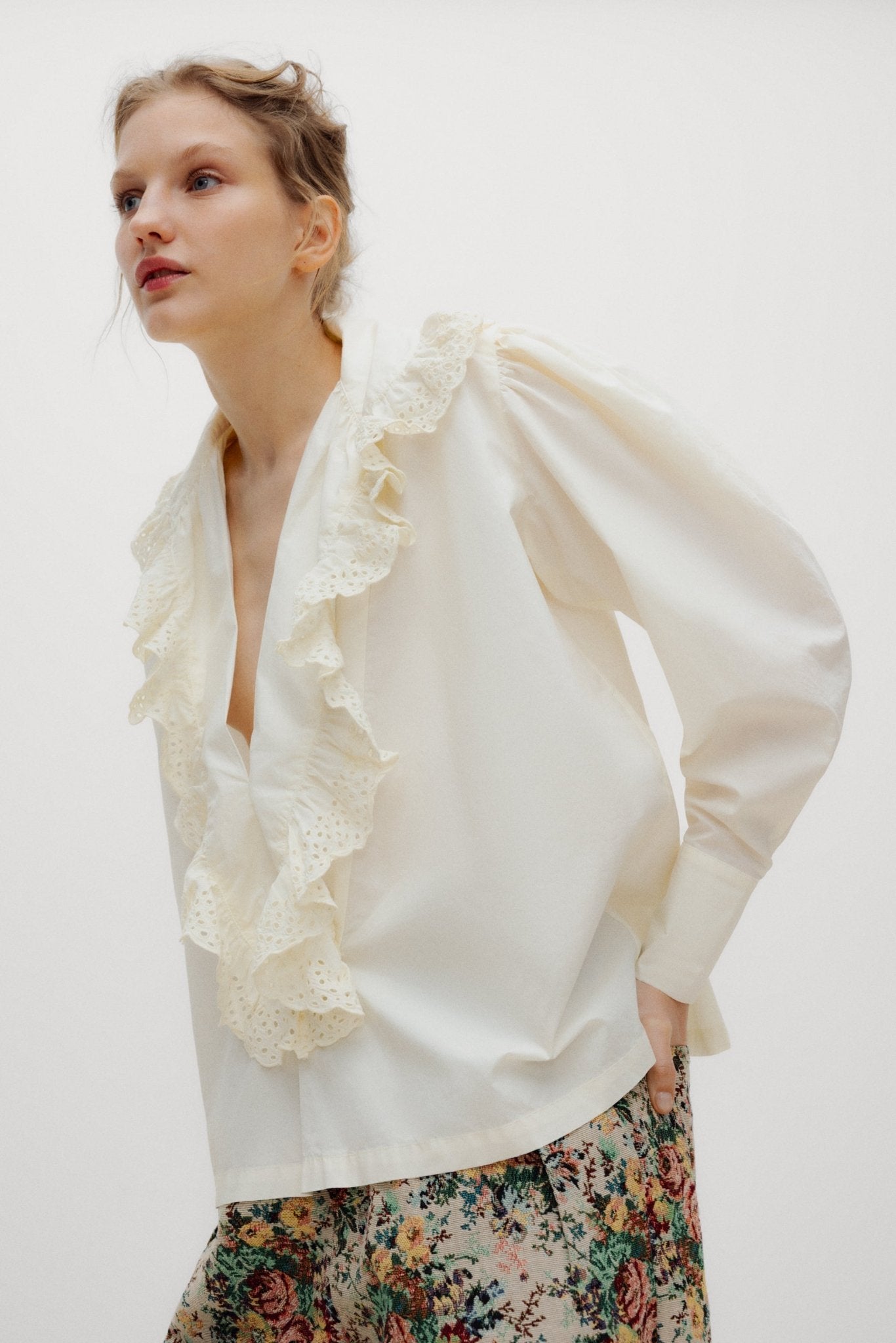 The New Society Vega Woman Blouse camicia Whisper White