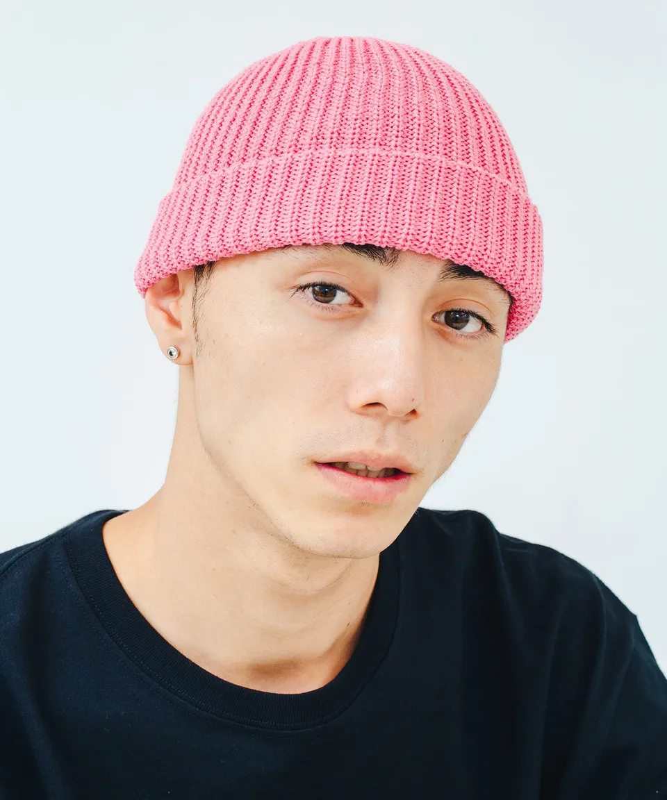 X-Large Logo Short Length Beanie cuffia nera cotone