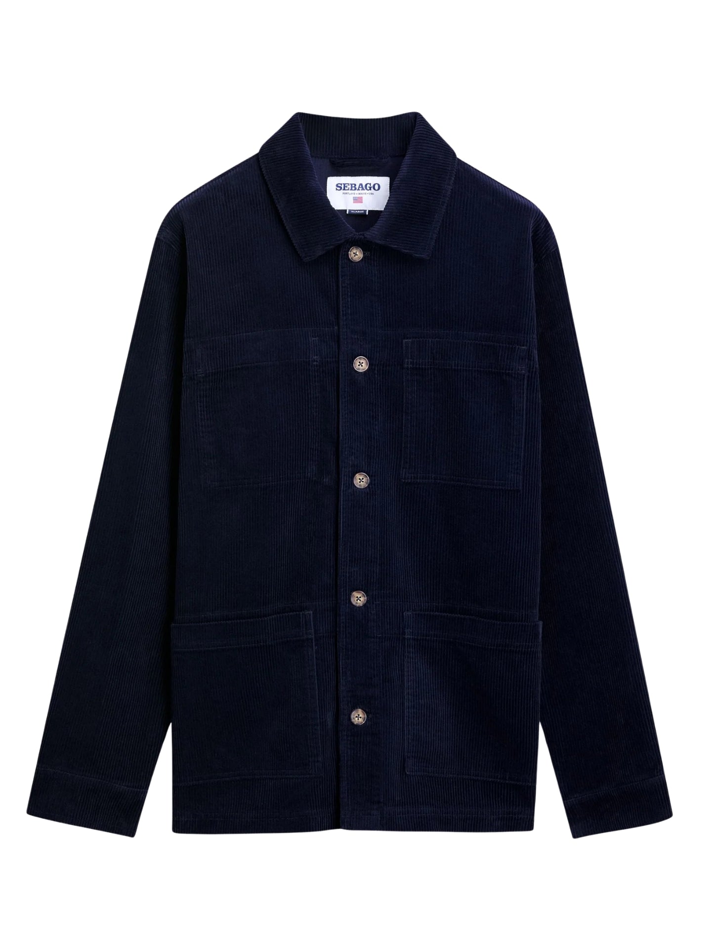 Sebago 74114FW camicia blu velluto uomo