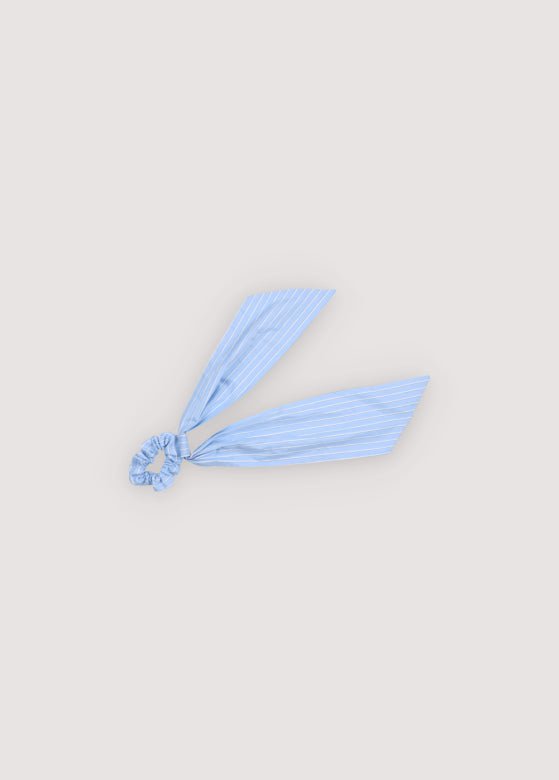 The New Society Aura scrunchie righe blu cotone