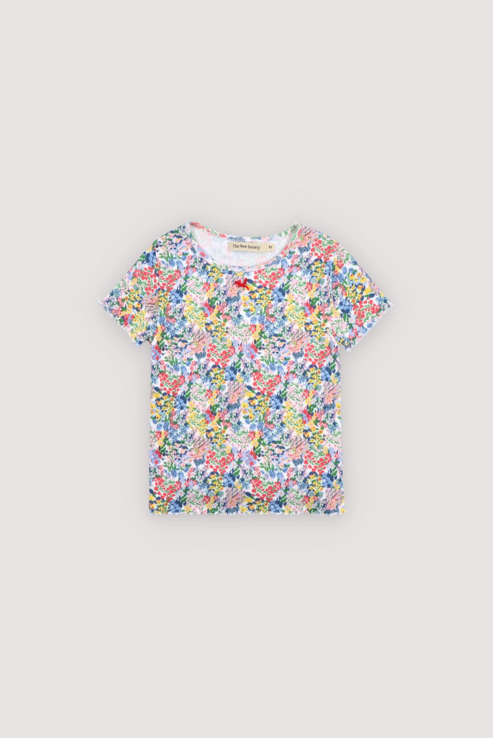 The New Society TNS Rib maglietta bambina fiori Verbena 6 anni cotone