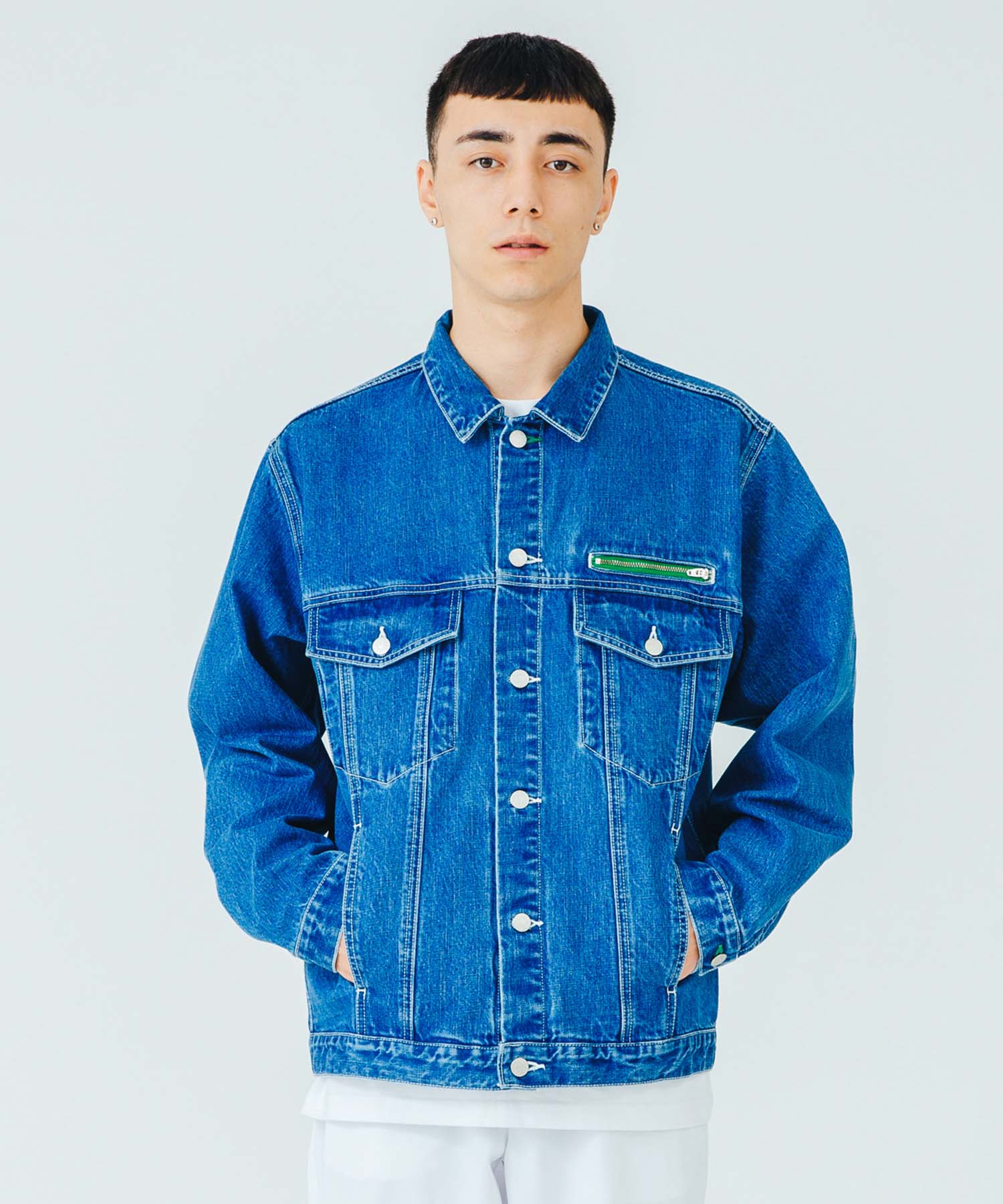 X-Large Denim Trucker giacca jeans indaco cotone