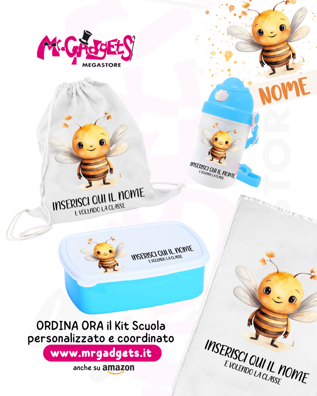 Mr. Gadgets Ape kit scuola personalizzato coordinato