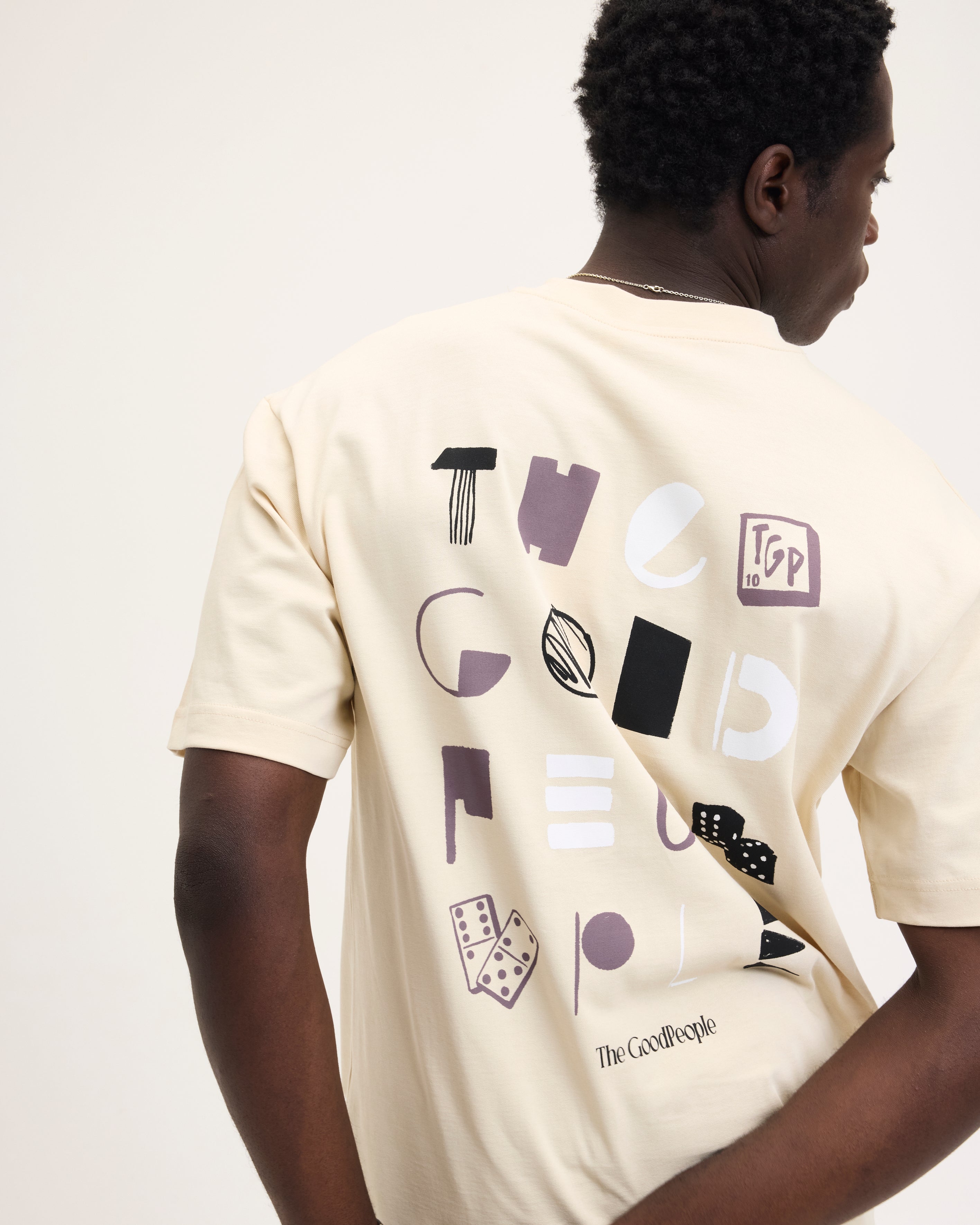 Goodpeople Tax Artwork Tee t-shirt cotone sabbia