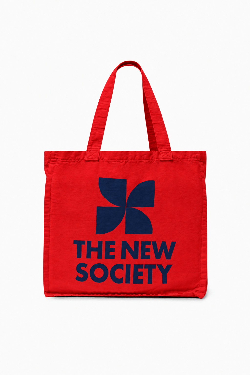 The New Society TNS Logo Borsa Cotone Rosso