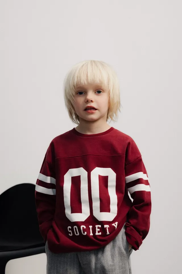 The New Society Spark T-Shirt maglietta Rumba Red manica lunga