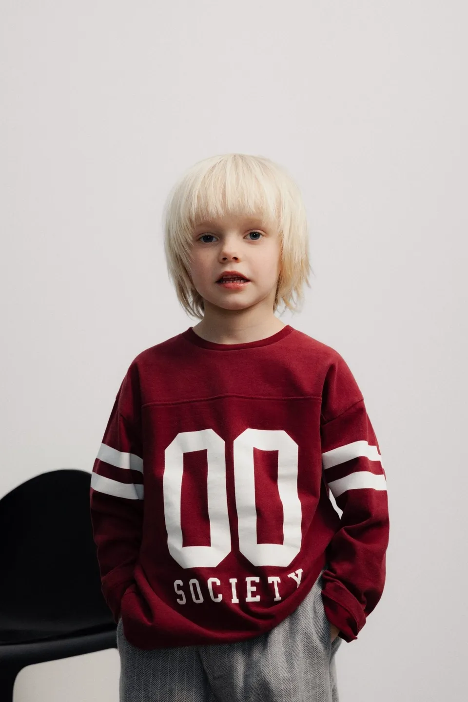 The New Society Spark T-Shirt maglietta Rumba Red manica lunga