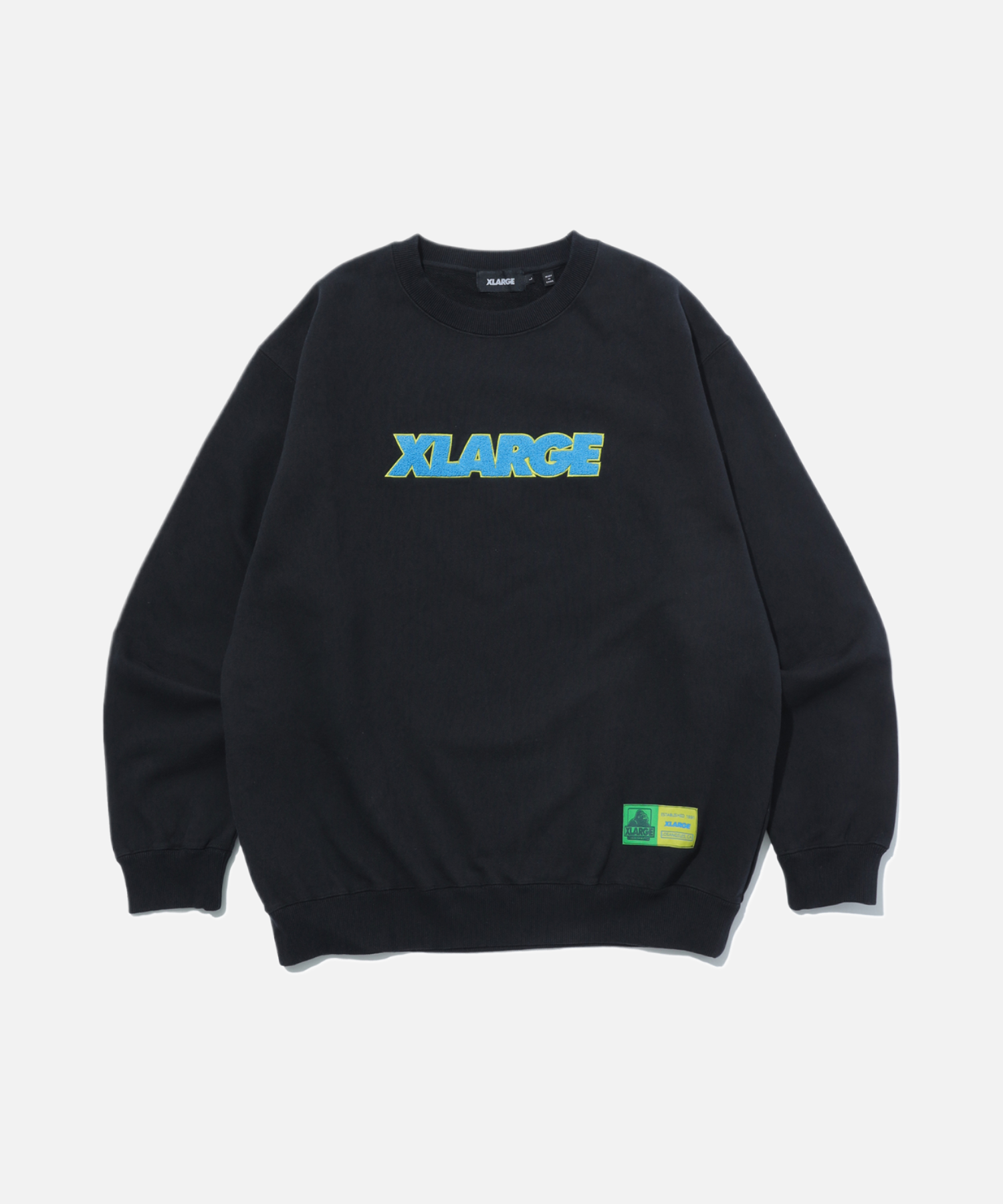X-Large Standard Logo Colors felpa girocollo nera cotone