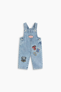 The New Society Ridge salopette baby denim cotone