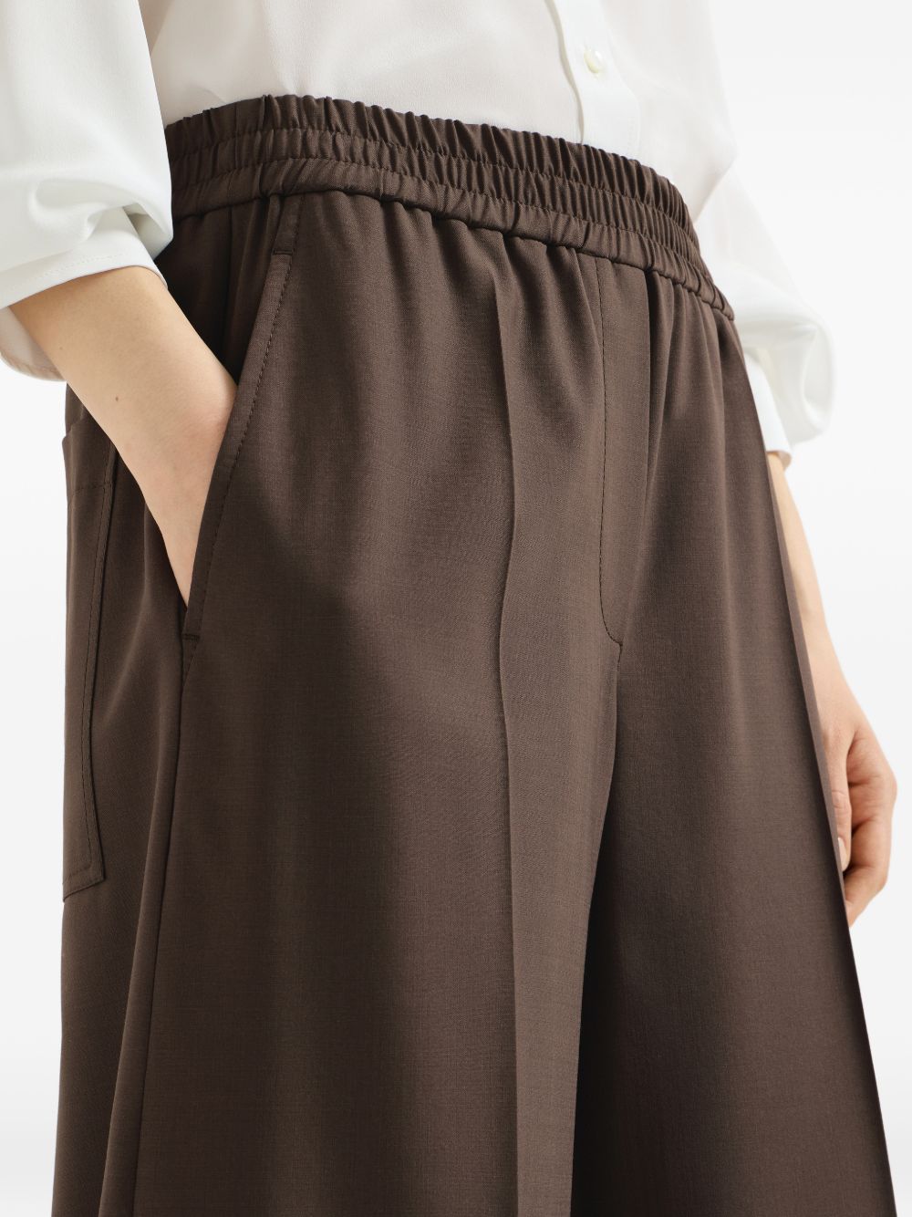 Brunello Cucinelli M0W07P9002 pantaloni caffe donna