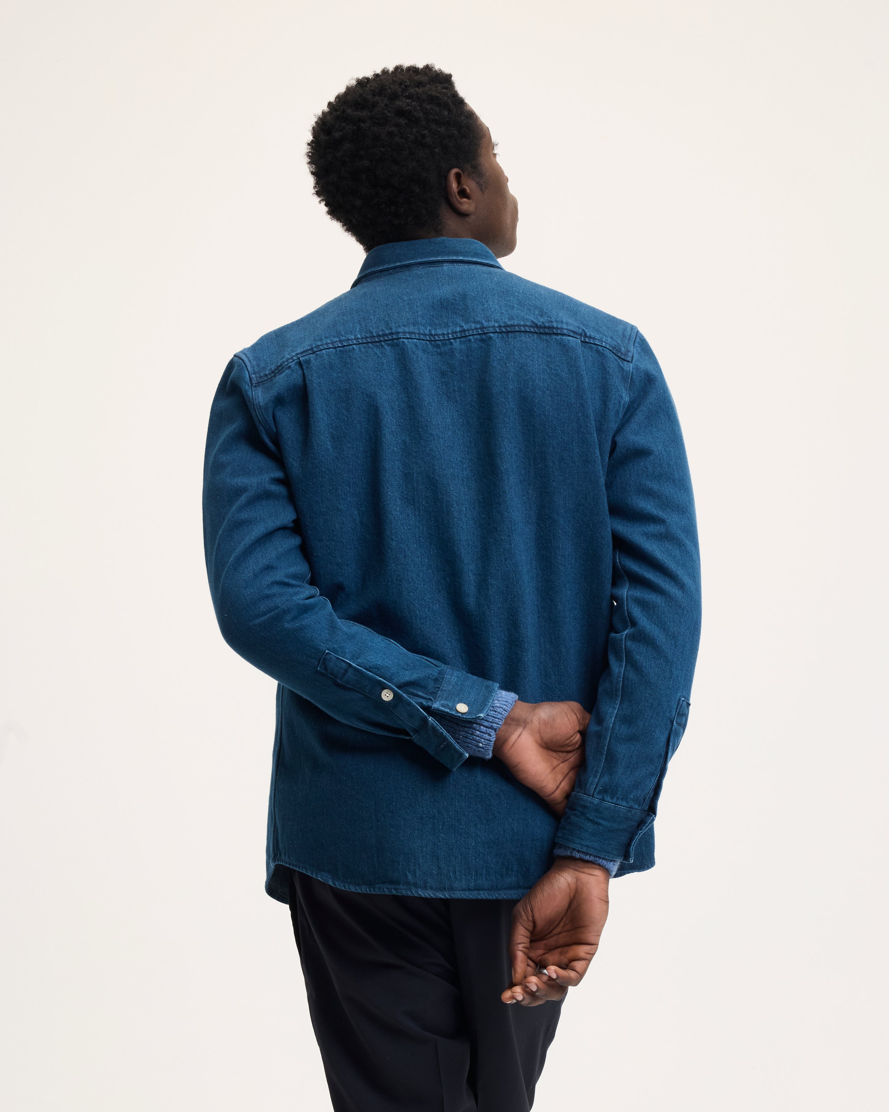 GOODPEOPLE Stanford camicia denim blu relaxed