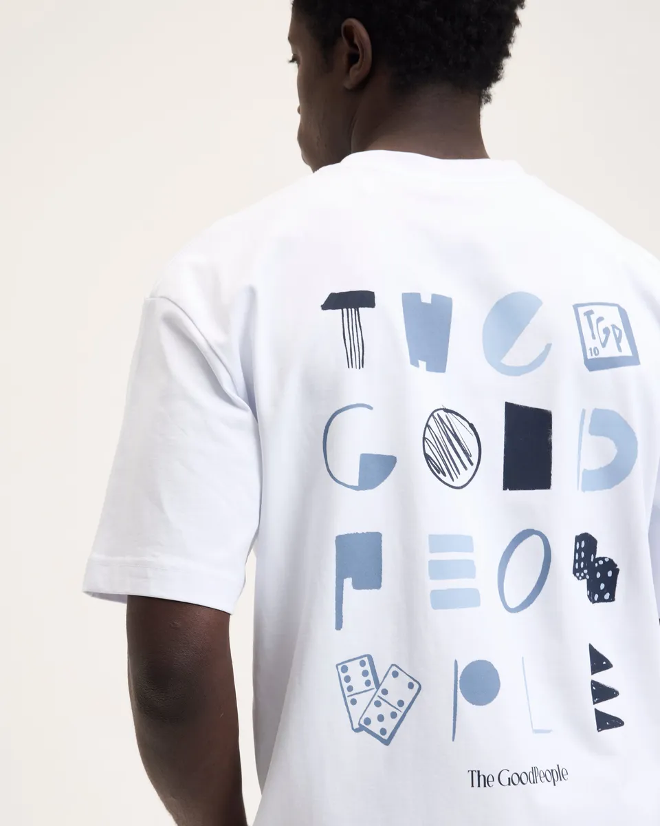 GOODPEOPLE TAX Artwork t-shirt cotone White